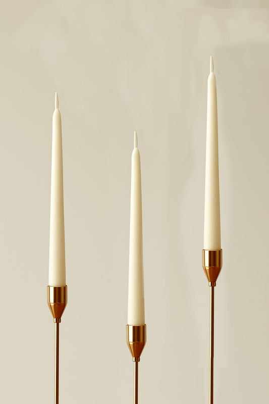 Elegant taper candle with candle holder(golden)