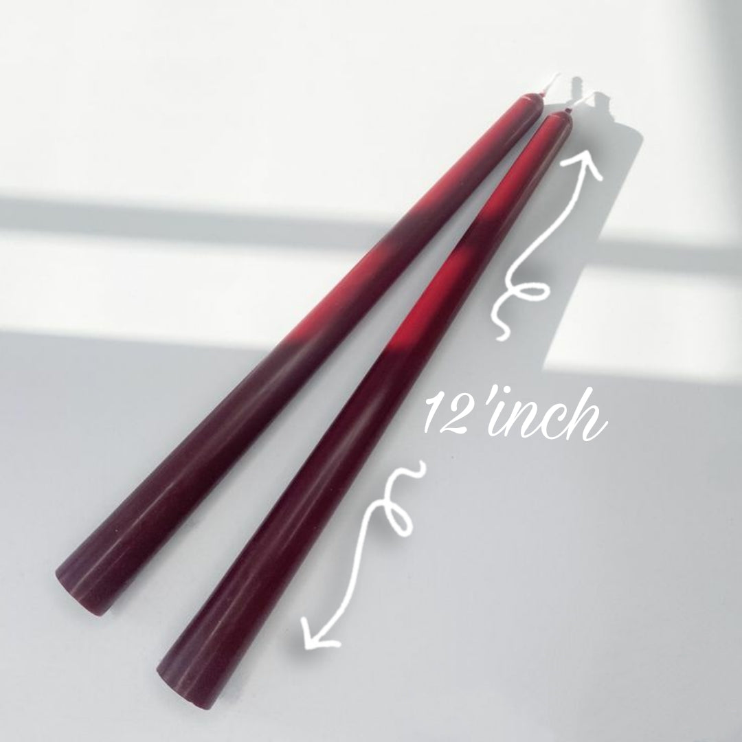 taper Candle with Holder (Silver)
