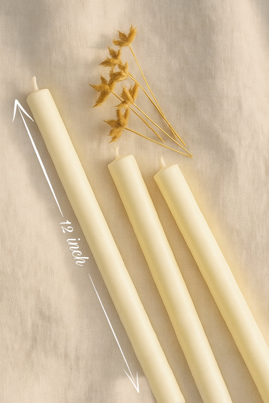 Elegant taper candle with candle holder(golden)